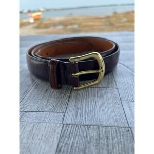 SAS Leather belt Brass Buckle Men’s size 42 Brown